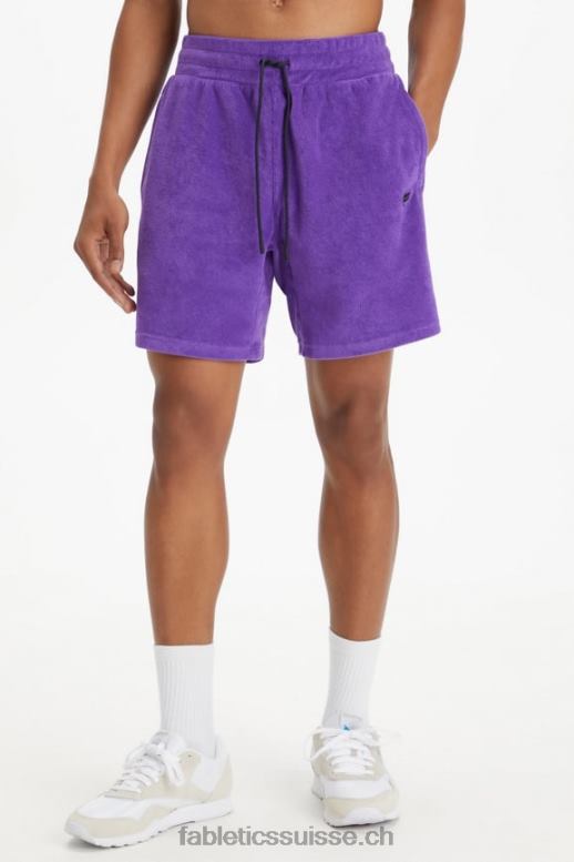 Hommes le short en éponge de l\'île B0B6R3359 prune royale Fabletics