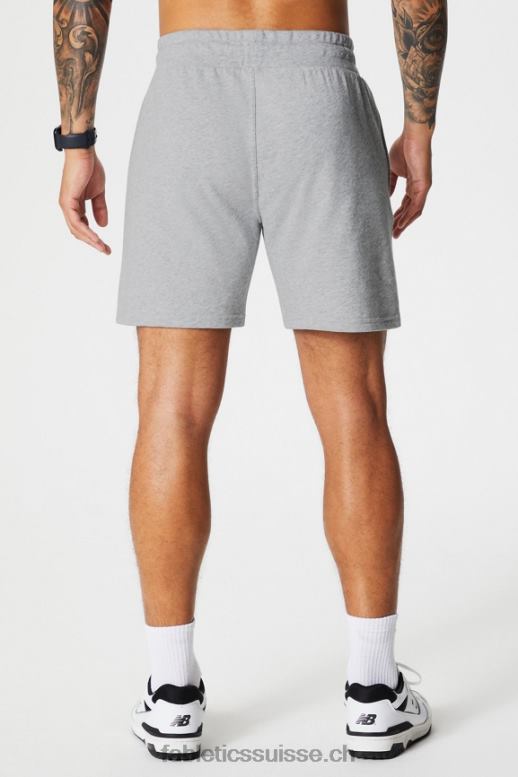 Hommes le short léger incontournable B0B6R3284 gris chiné classique Fabletics