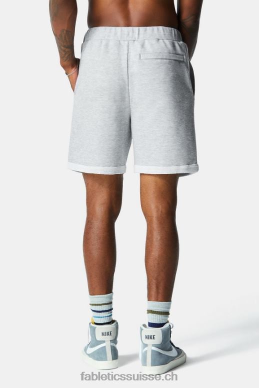 Hommes le short léger incontournable B0B6R3286 gris clair chiné Fabletics
