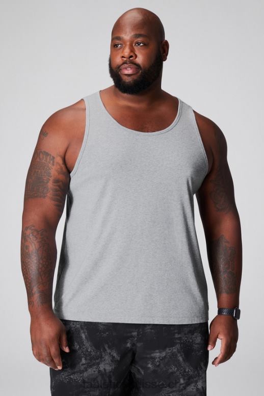 Hommes le réservoir 24-7 B0B6R3381 gris chiné classique Fabletics