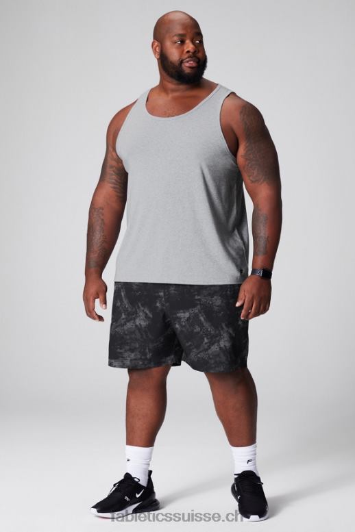Hommes le réservoir 24-7 B0B6R3381 gris chiné classique Fabletics