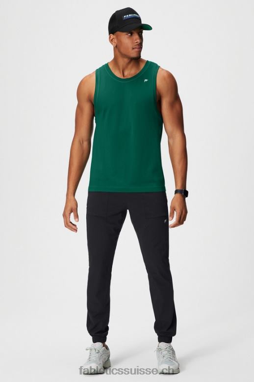 Hommes le réservoir de la journée d\'entraînement B0B6R3392 vert de parcours Fabletics