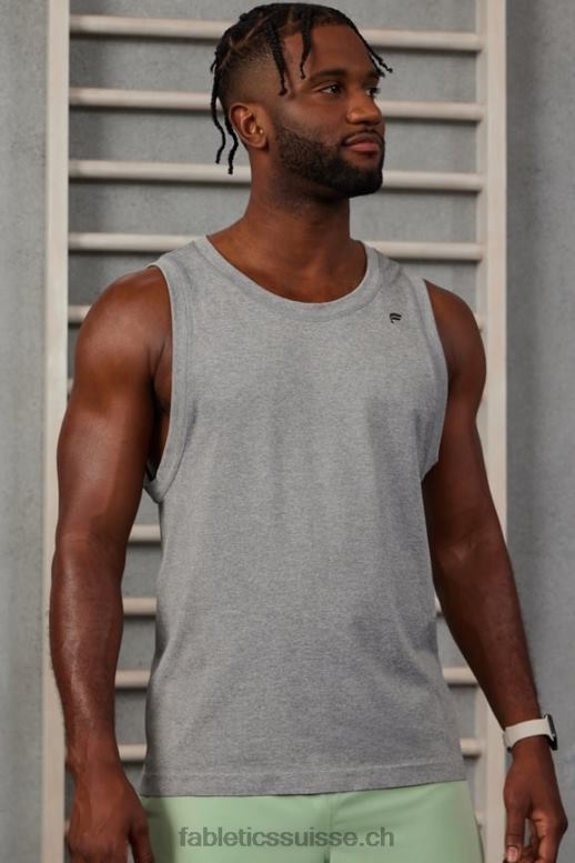 Hommes le réservoir de la journée d'entraînement B0B6R3393 htr gris moyen Fabletics