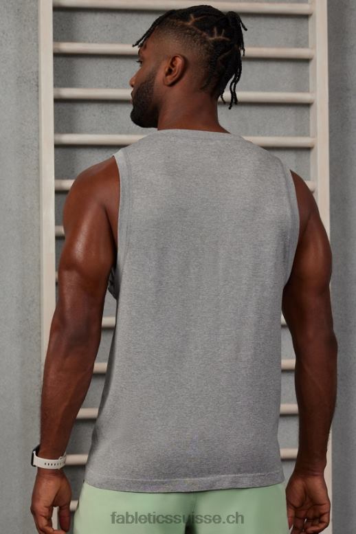 Hommes le réservoir de la journée d\'entraînement B0B6R3393 htr gris moyen Fabletics