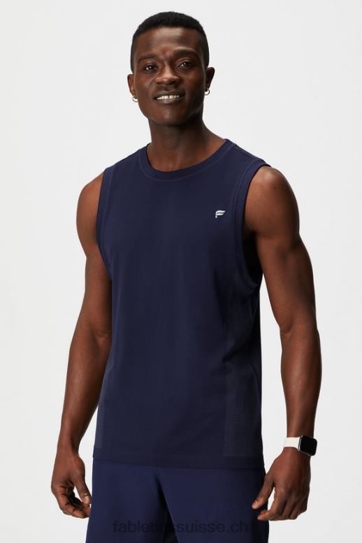 Hommes le réservoir musculaire de la journée d'entraînement B0B6R3373 bleu marine profond Fabletics