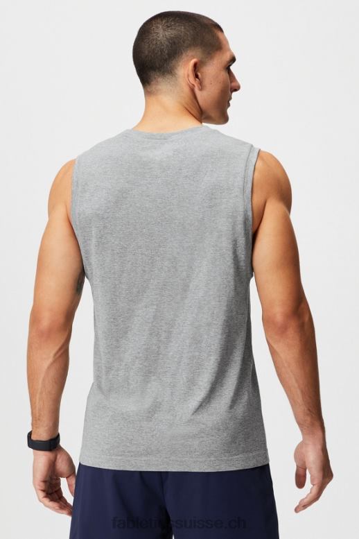 Hommes le réservoir musculaire de la journée d\'entraînement B0B6R3374 htr gris moyen Fabletics