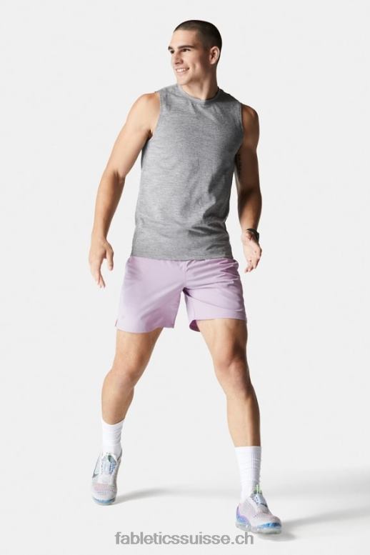 Hommes le t-shirt sans manches au premier rang B0B6R3400 gris chiné Fabletics