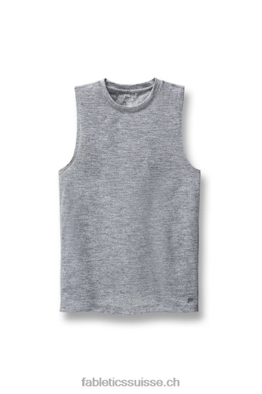 Hommes le t-shirt sans manches au premier rang B0B6R3400 gris chiné Fabletics