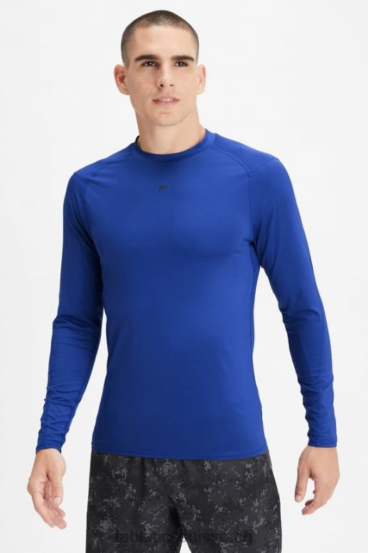 Hommes la couche de base ls tee B0B6R3620 bleu français Fabletics