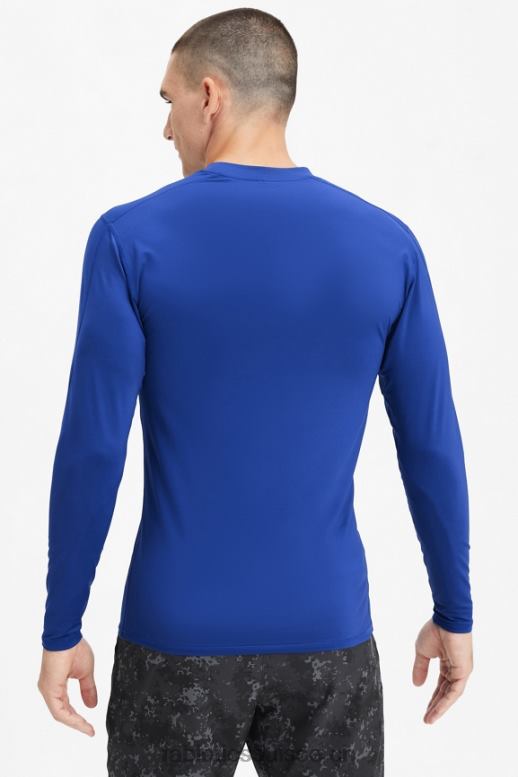 Hommes la couche de base ls tee B0B6R3620 bleu français Fabletics