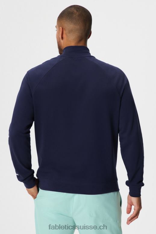 Hommes la fermeture éclair 1/4 légère B0B6R3575 bleu marine profond Fabletics