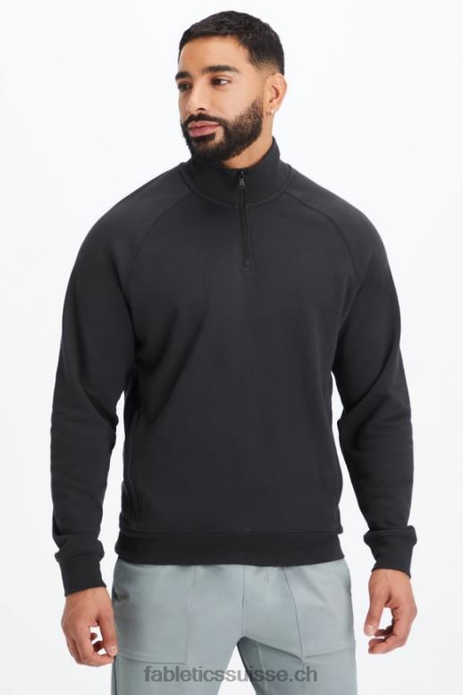 Hommes la fermeture éclair 1/4 légère B0B6R3577 noir Fabletics