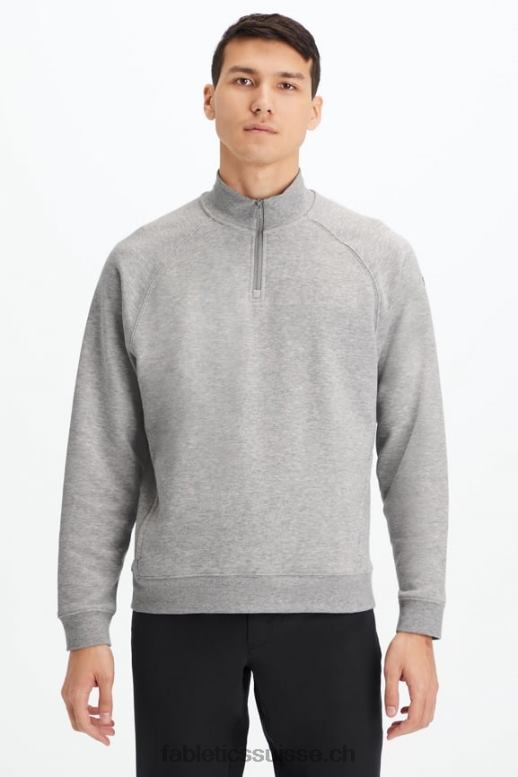 Hommes la fermeture éclair 1/4 légère B0B6R3578 htr gris moyen Fabletics