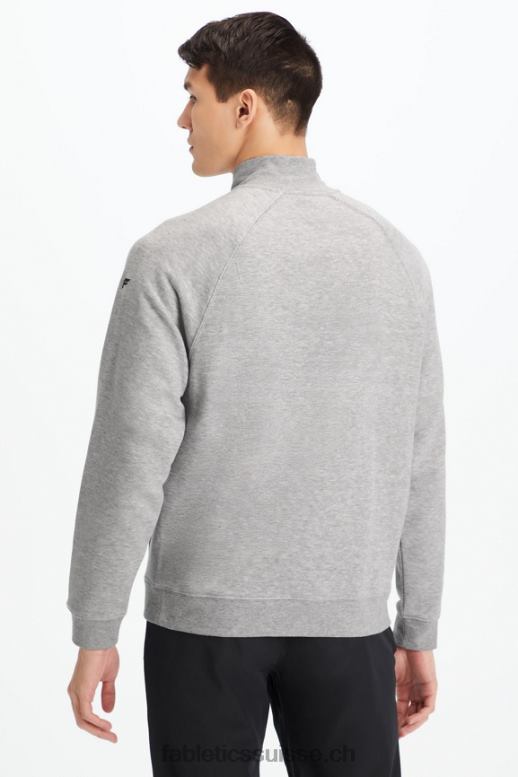 Hommes la fermeture éclair 1/4 légère B0B6R3578 htr gris moyen Fabletics