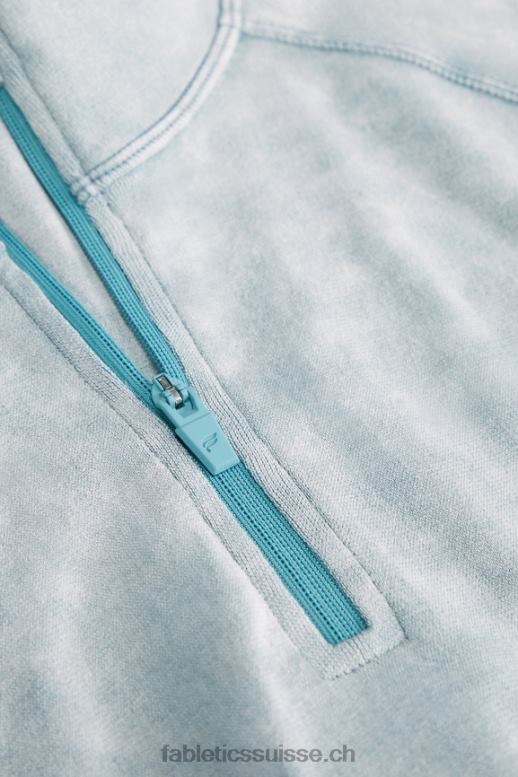 Hommes la journée d\'entrainement 1/4 zip B0B6R3594 vague arctique lavée Fabletics
