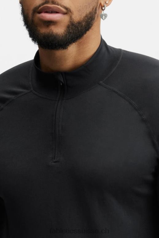 Hommes la journée d\'entrainement 1/4 zip B0B6R3595 noir Fabletics