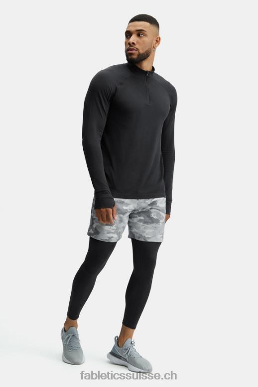 Hommes la journée d\'entrainement 1/4 zip B0B6R3595 noir Fabletics