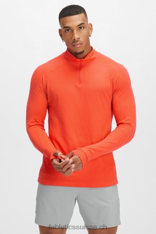 Hommes la journée d'entrainement 1/4 zip B0B6R3596 flamme brillante Fabletics