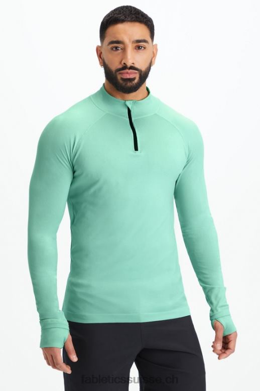 Hommes la journée d'entrainement 1/4 zip B0B6R3598 menthe fraîche Fabletics