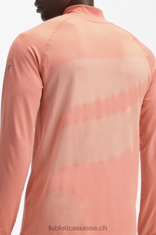 Hommes la journée d\'entrainement 1/4 zip B0B6R3600 l\'argile toscane a explosé Fabletics
