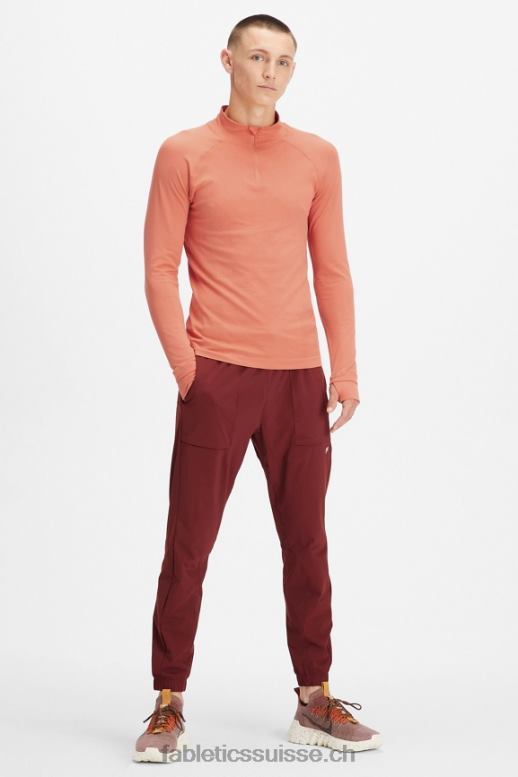 Hommes la journée d\'entrainement 1/4 zip B0B6R3601 argile de grès Fabletics