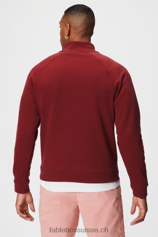Hommes le go-to 1/4 zip 186 B0B6R3603 rouge adrénaline Fabletics