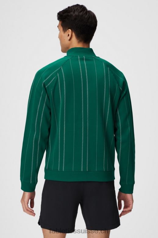 Hommes le go-to 1/4 zip 186 B0B6R3604 bande de texture vert fairway Fabletics