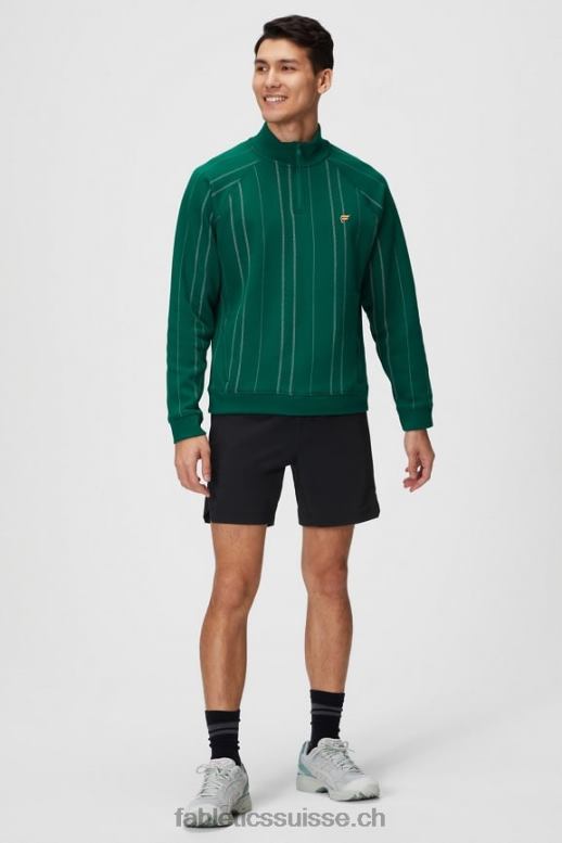 Hommes le go-to 1/4 zip 186 B0B6R3604 bande de texture vert fairway Fabletics