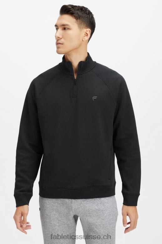 Hommes le go-to 1/4 zip 187 B0B6R3607 noir Fabletics