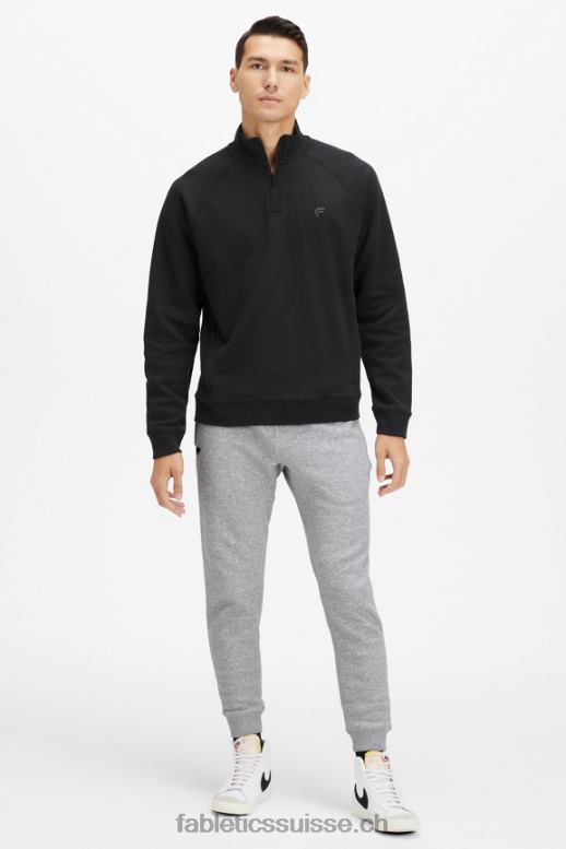 Hommes le go-to 1/4 zip 187 B0B6R3607 noir Fabletics