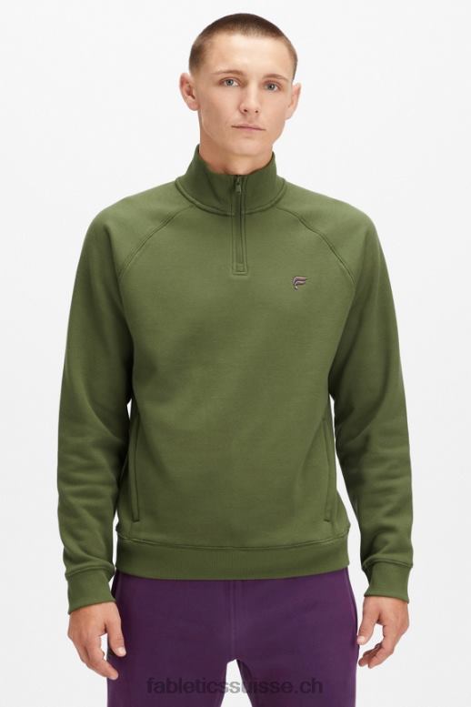 Hommes le go-to 1/4 zip 188 B0B6R3610 mousse noire Fabletics