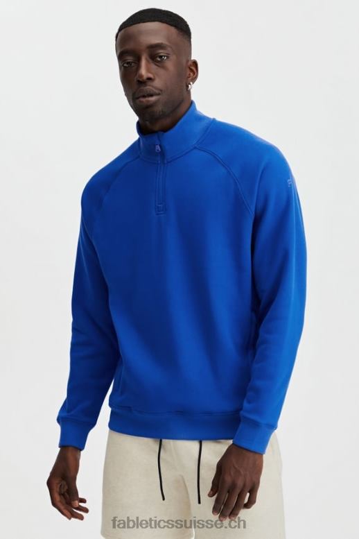 Hommes le go-to 1/4 zip 189 B0B6R3615 bleu classique Fabletics