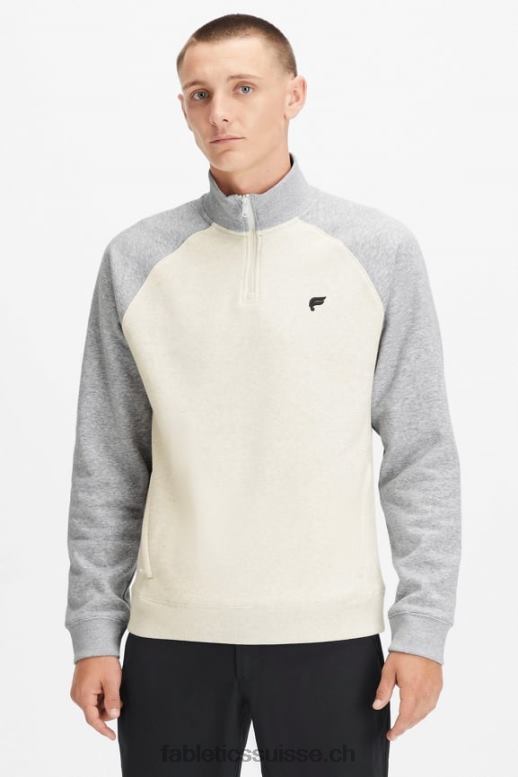 Hommes le go-to 1/4 zip 189 B0B6R3617 os/gris classique chiné Fabletics