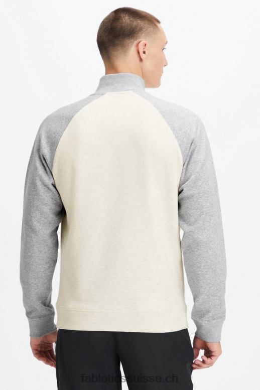 Hommes le go-to 1/4 zip 189 B0B6R3617 os/gris classique chiné Fabletics