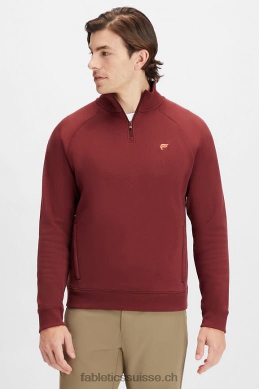Hommes le go-to 1/4 zip 189 B0B6R3619 sang de boeuf Fabletics