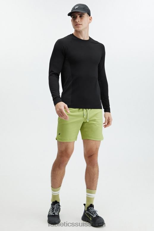 Hommes le t-shirt à manches longues de la journée d\'entraînement B0B6R3560 noir Fabletics