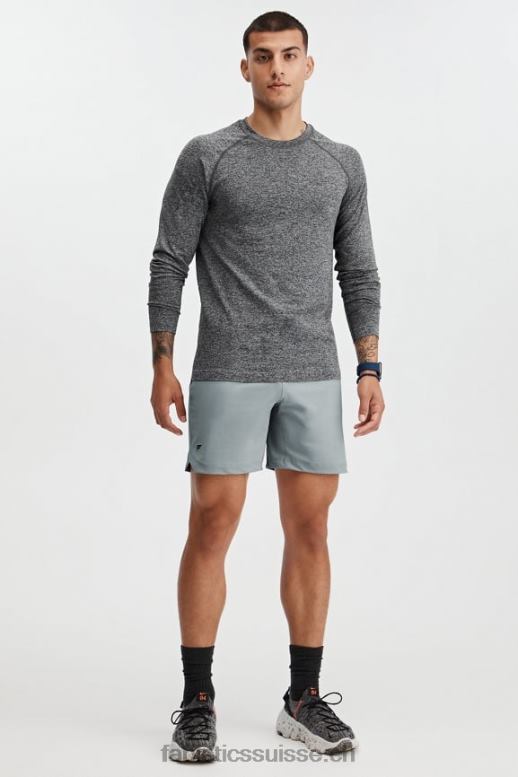 Hommes le t-shirt à manches longues de la journée d\'entraînement B0B6R3561 htr gris foncé Fabletics
