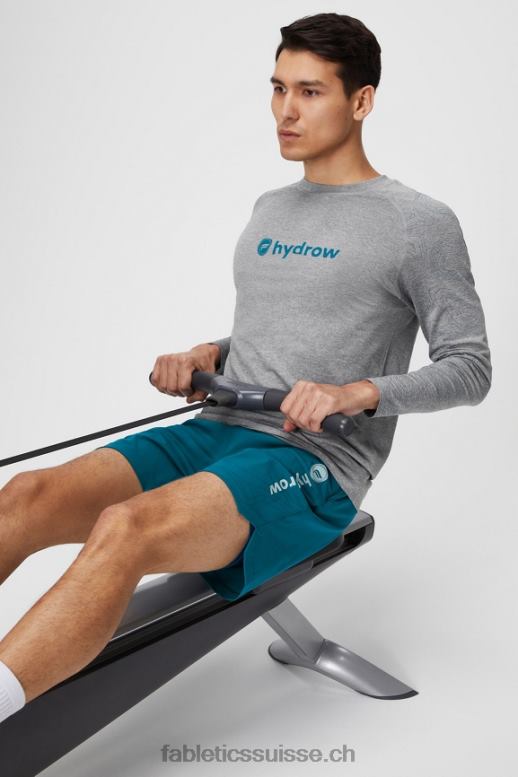 Hommes le t-shirt à manches longues de la journée d\'entraînement B0B6R3562 hydrow gris moyen htr Fabletics