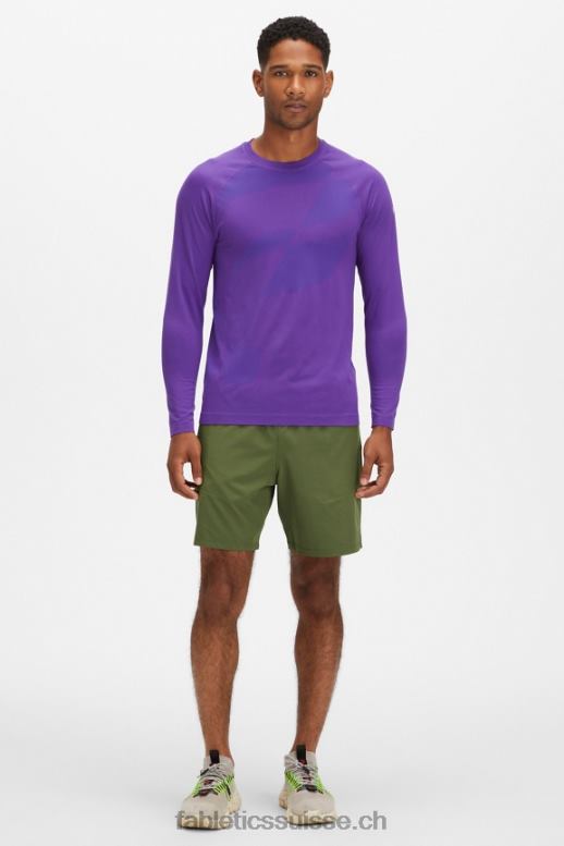 Hommes le t-shirt à manches longues de la journée d\'entraînement B0B6R3567 violet foncé abstrait f Fabletics