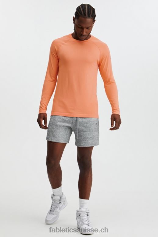 Hommes le t-shirt à manches longues de la journée d\'entraînement B0B6R3572 abricot frais Fabletics