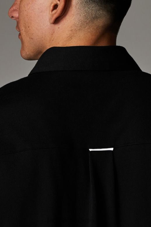 Hommes le tableau de bord à manches longues boutonné B0B6R3579 noir Fabletics