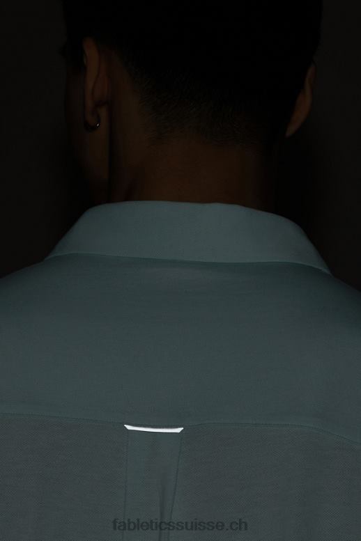 Hommes le tableau de bord à manches longues boutonné B0B6R3582 bleu nordique chiné Fabletics