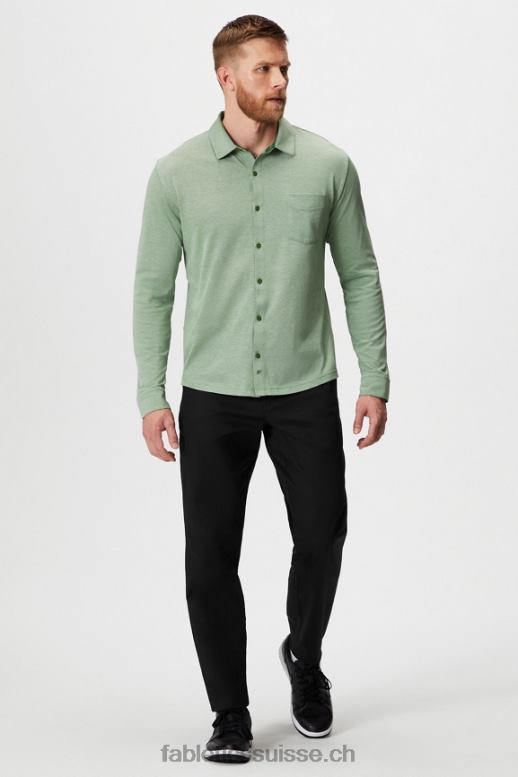 Hommes le tableau de bord à manches longues boutonné B0B6R3583 bruyère néo olive Fabletics
