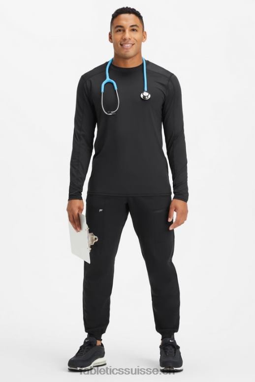 Hommes sous-gommage à manches longues de tous les jours B0B6R3587 noir Fabletics