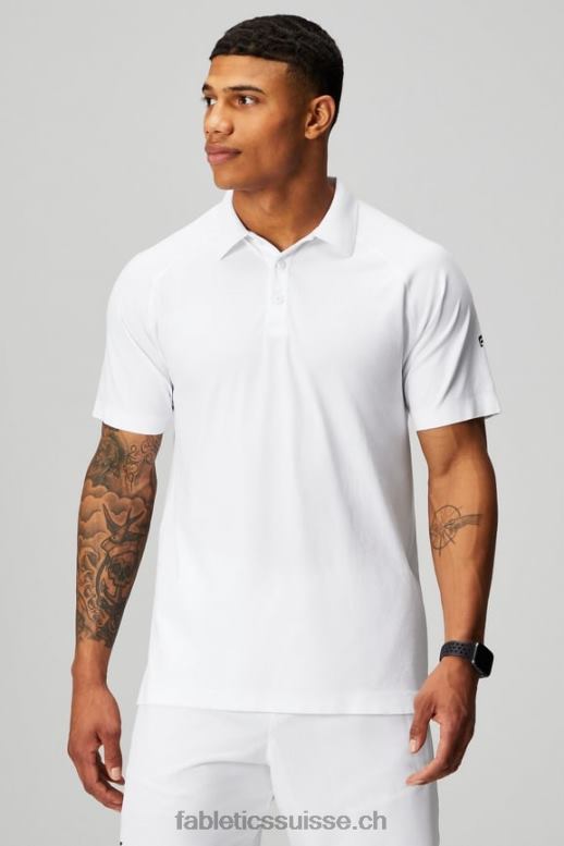 Hommes la journée d'entraînement polo 166 B0B6R3403 blanc classique Fabletics