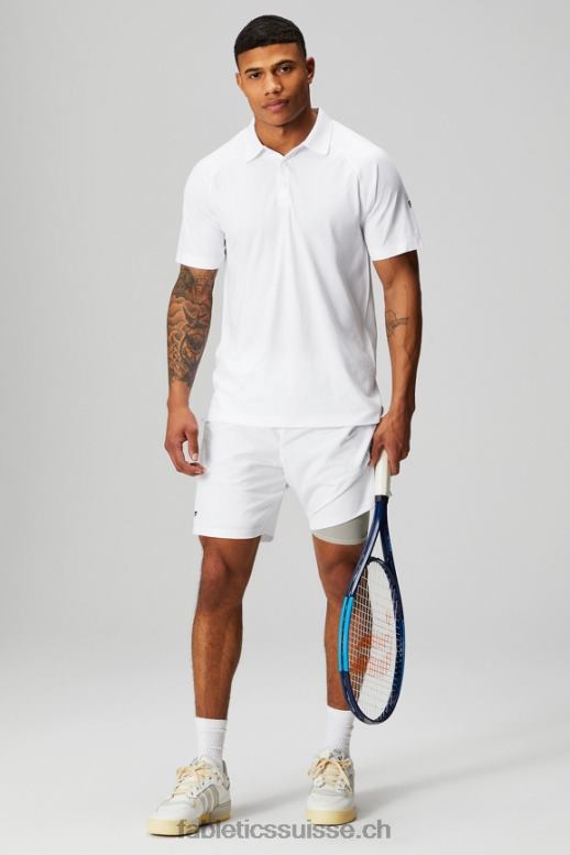 Hommes la journée d\'entraînement polo 166 B0B6R3403 blanc classique Fabletics