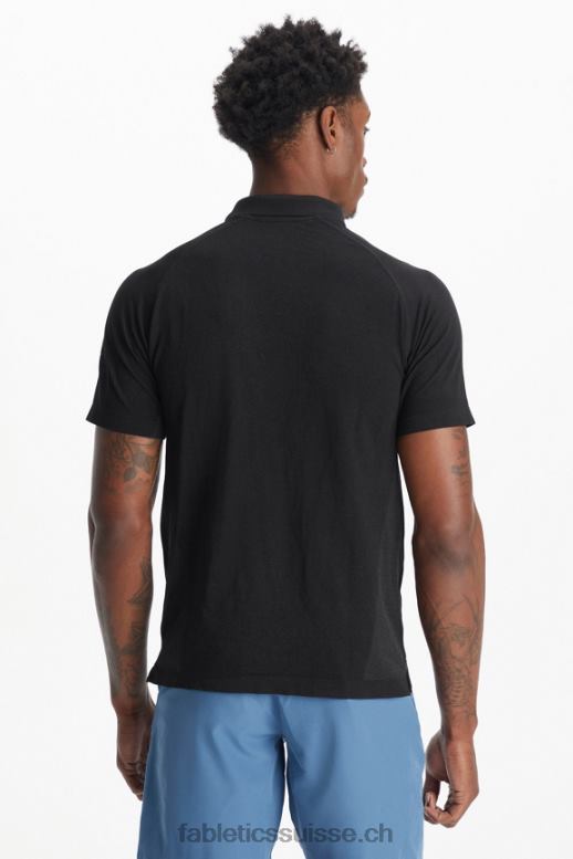 Hommes la journée d\'entraînement polo 167 B0B6R3405 noir Fabletics