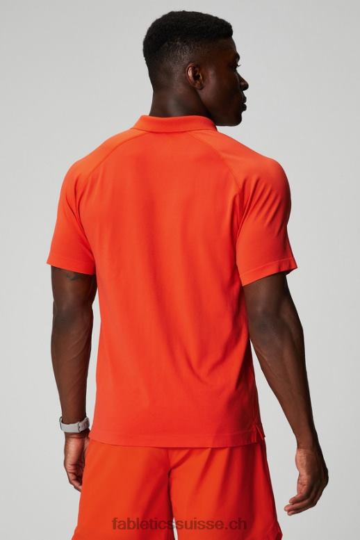 Hommes la journée d\'entraînement polo 167 B0B6R3407 tomate ancienne Fabletics