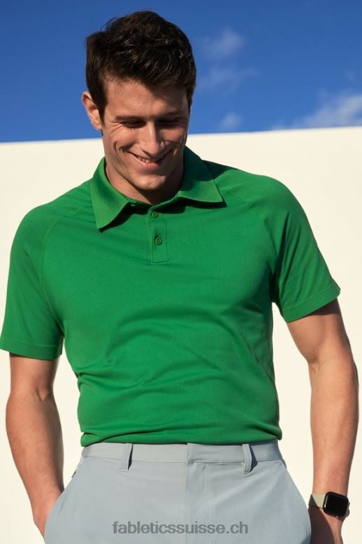 Hommes la journée d'entraînement polo 168 B0B6R3409 vert Fabletics