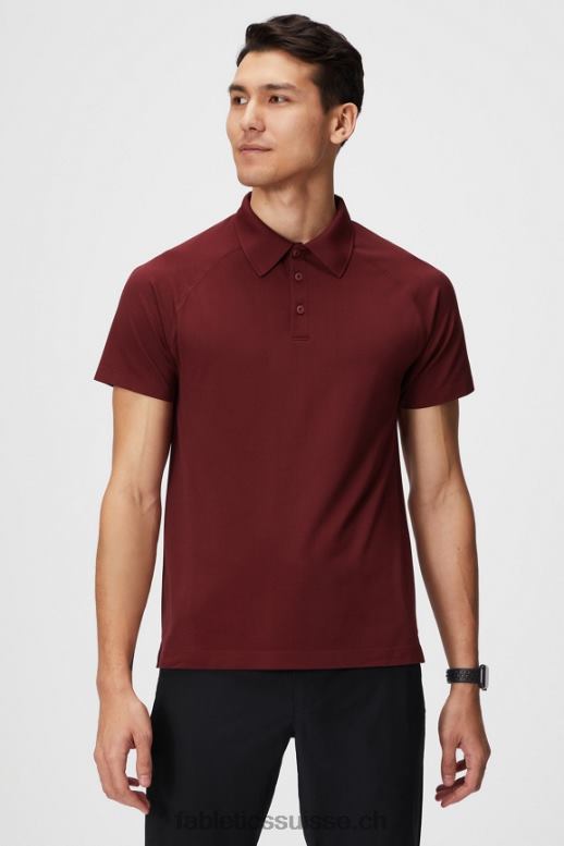 Hommes la journée d'entraînement polo 168 B0B6R3410 rouge adrénaline Fabletics